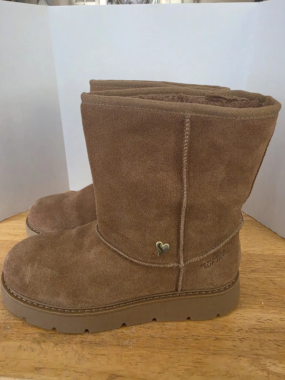 Skechers Suede Mid-Calf Boots - Brown